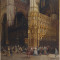 Adrien DAUZATS (1804 - 1868) La Chapelle principale de la cathédrale de Tolède-HST -Signé et daté -165 x 103 cm - 5952 €