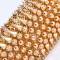 BRACELET MANCHETTE souple en or jaune 18K à décor pointes de diamants - Poids : 66,35 g - 1 612 €