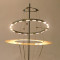 Pierrick BROCART Création - LAMPE de TABLE Saturne en acier brossé et anneaux orientables à éclairage de LED - H.70 - L.40 cm - 1 426 €